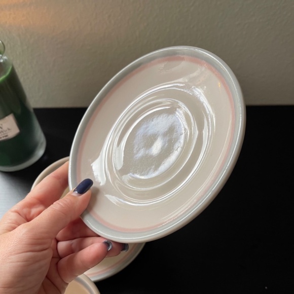 PFALTZGRAFF Aura Pink Flat Cup & Saucer Set Of 3 - Picture 11 of 14